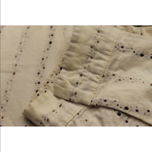 Club Monaco Cotton Linen Blouse Top Ivory Sz 2 - Picture 10 of 12